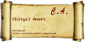 Chityil Anett névjegykártya